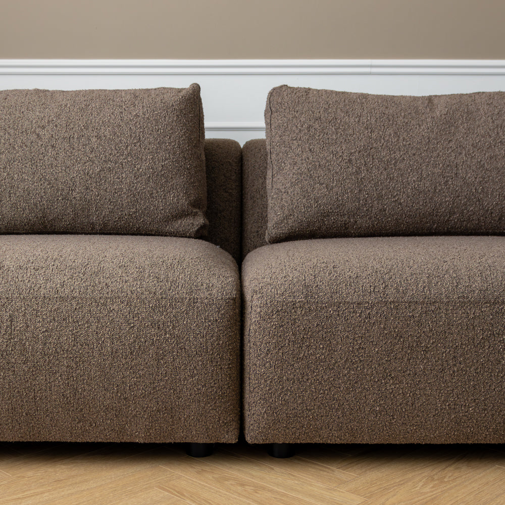 Nolio Modulsofa m. Venstrevendt Sjeselong - 315 cm - Brun Bouclé