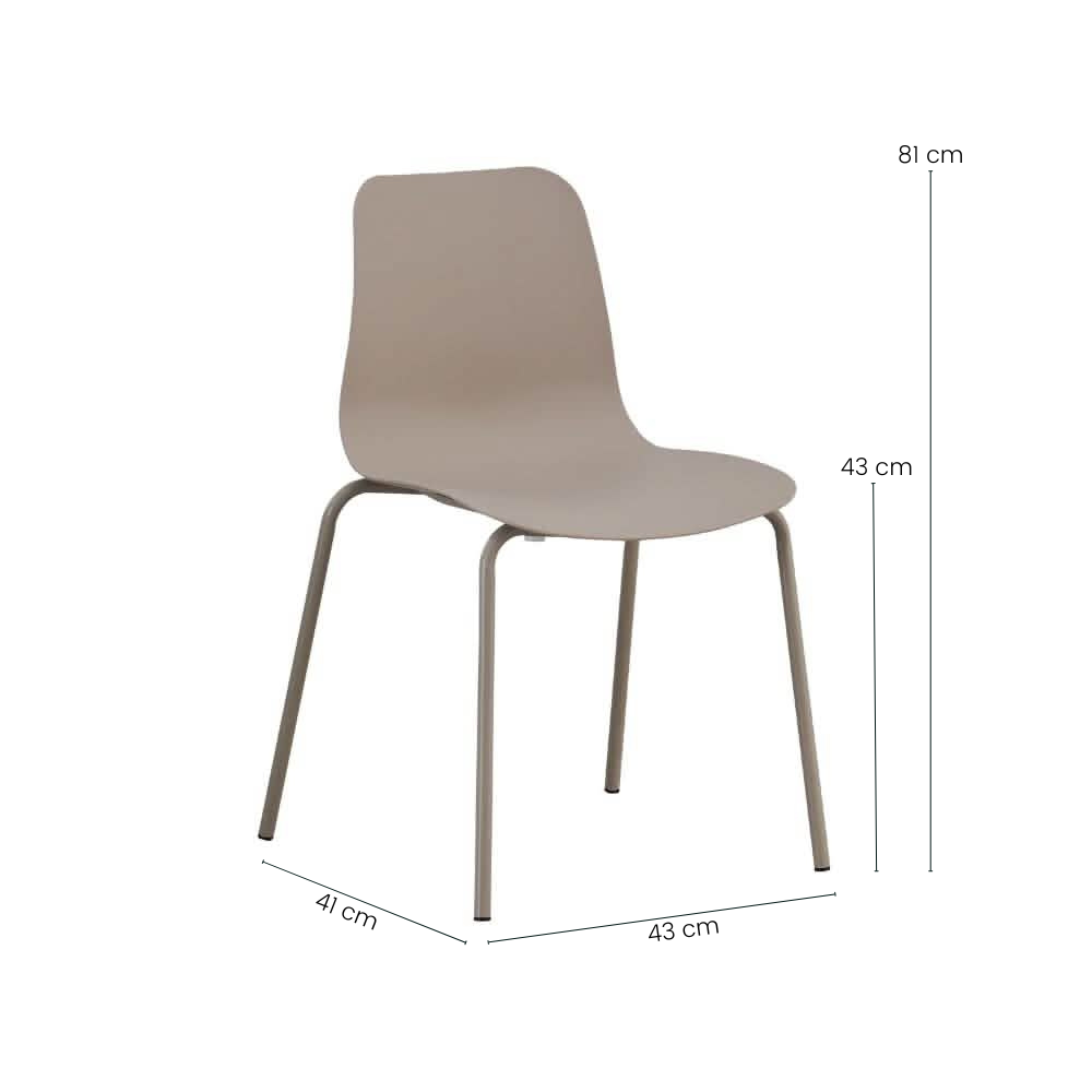 Karlo Spisestol - Beige m. beige ben
