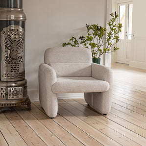 Kaya Loungestol - Beige Stoff