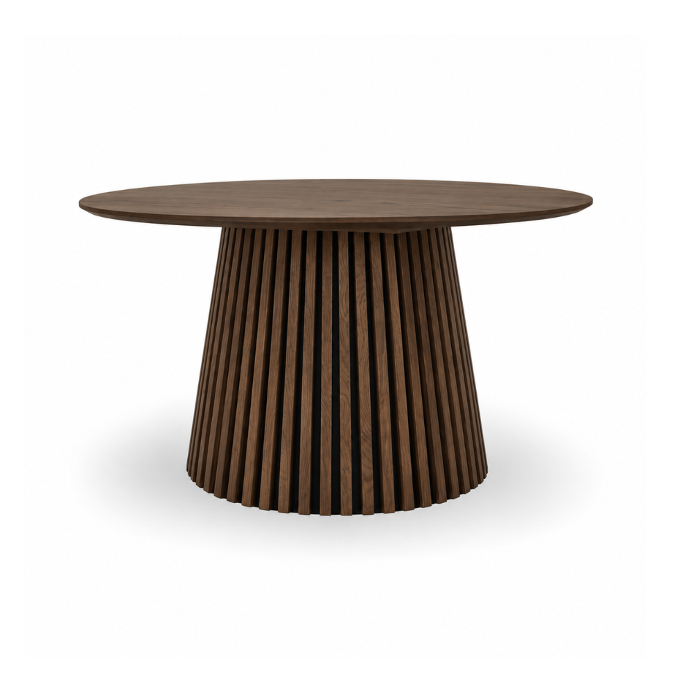 Måne Lamel Spisebord - Smoked Eik Ø140
