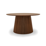 Måne Lamel Spisebord - Espresso Ø140