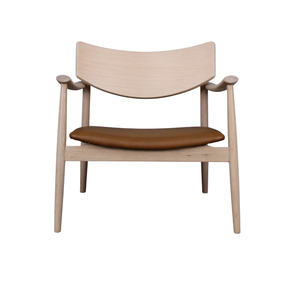 Lara Loungestol i  Lys Natur Eik m. Brun PU sete