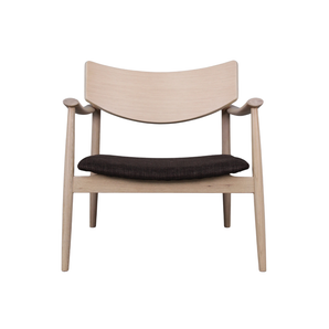 Lara Loungestol i Lys Natur Eik m. Brun stoff sete