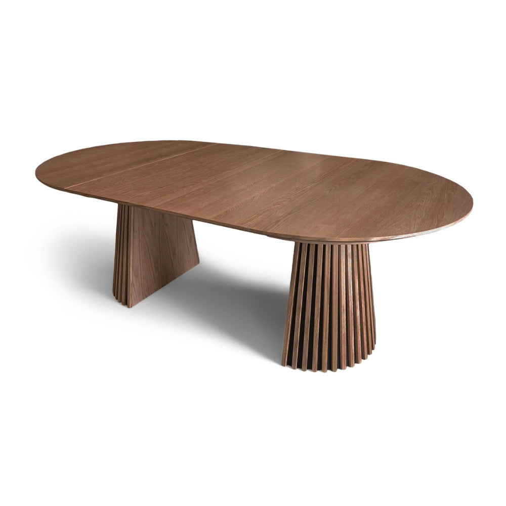 Måne Lamel Spisebord m. tilleggsplater - Espresso Ø140-185-230 cm