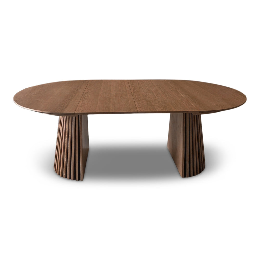 Måne Lamel Spisebord m. tilleggsplater - Espresso Ø140-185-230 cm