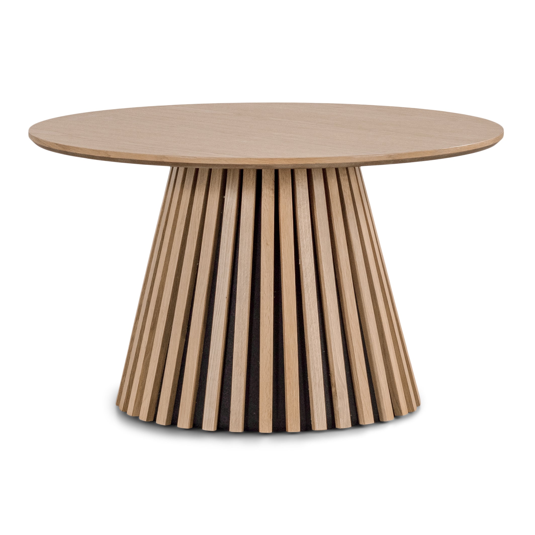 Måne Lamel Sofabord - Lys Natur Eik Ø78 cm