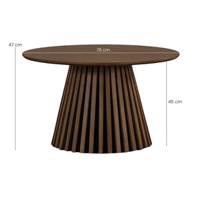 Måne Lamel Sofabord - Smoked Eik Ø78 cm