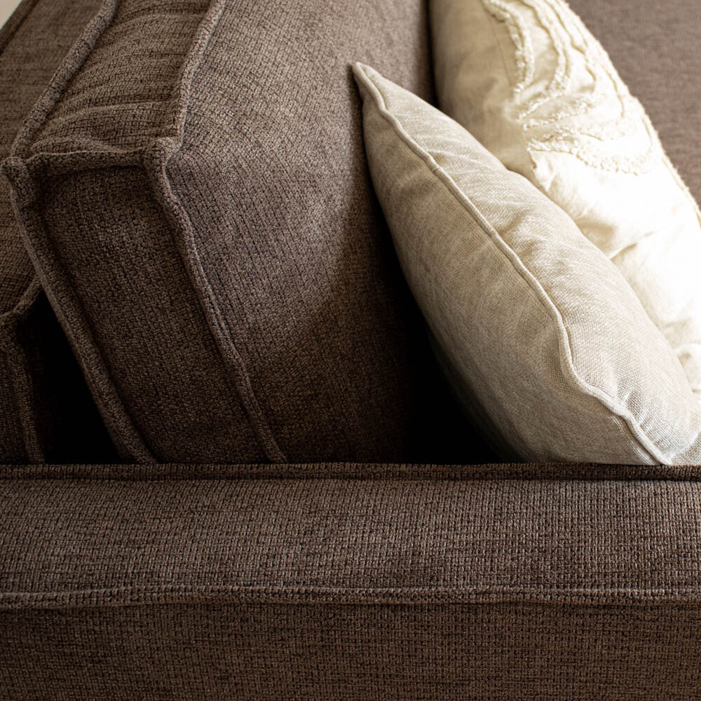 Milano Sovesofa I Brun stoff - 232 cm