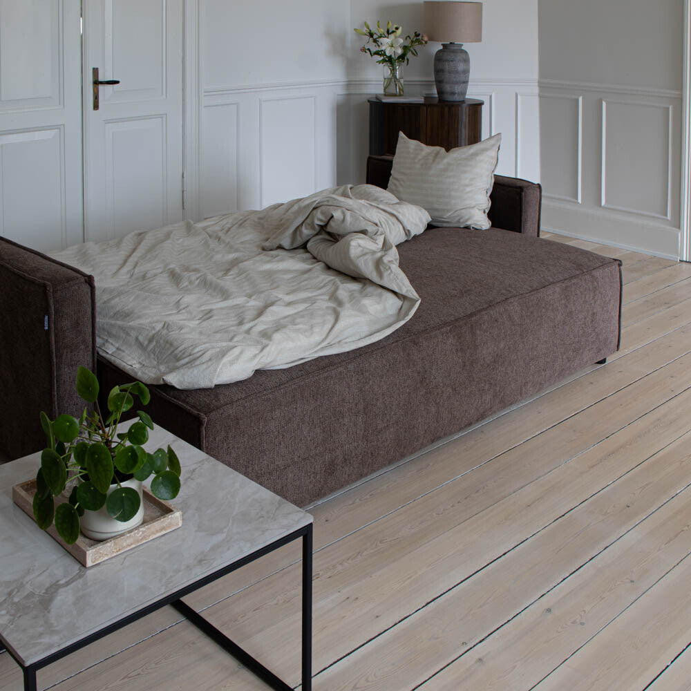 Milano Sovesofa I Brun stoff - 232 cm
