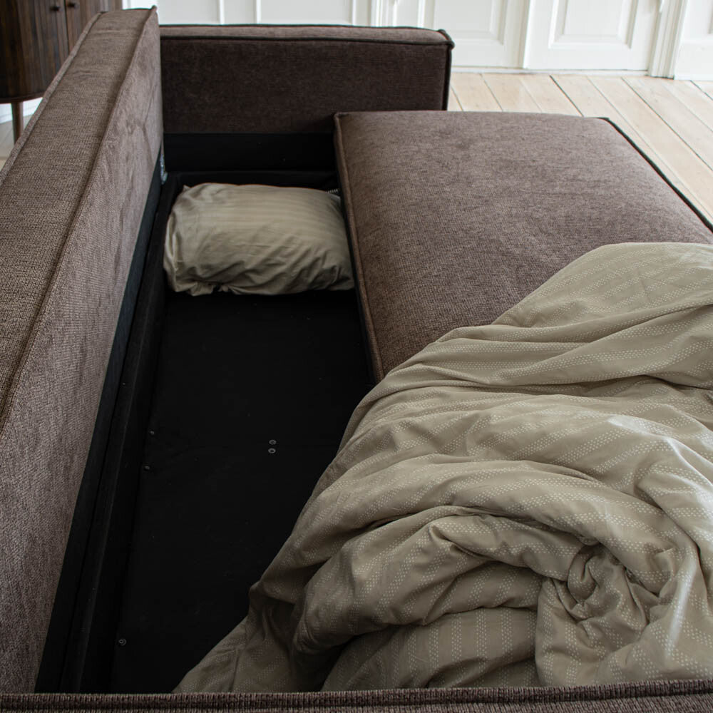 Milano Sovesofa I Brun stoff - 232 cm