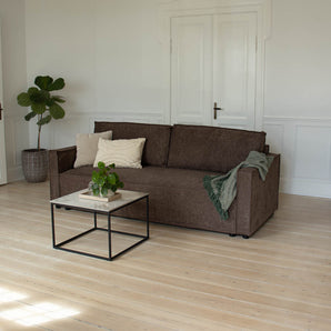 Milano Sovesofa I Brun stoff - 232 cm