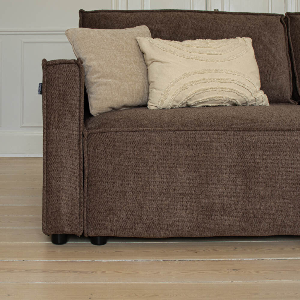 Milano Sovesofa I Brun stoff - 232 cm
