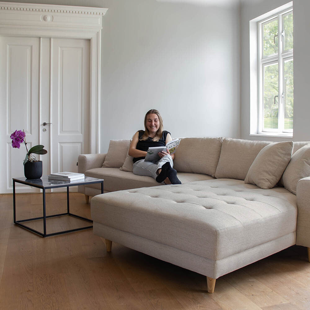 Milo Sofa - Vendbar Sjeselong - 283 cm - Beige