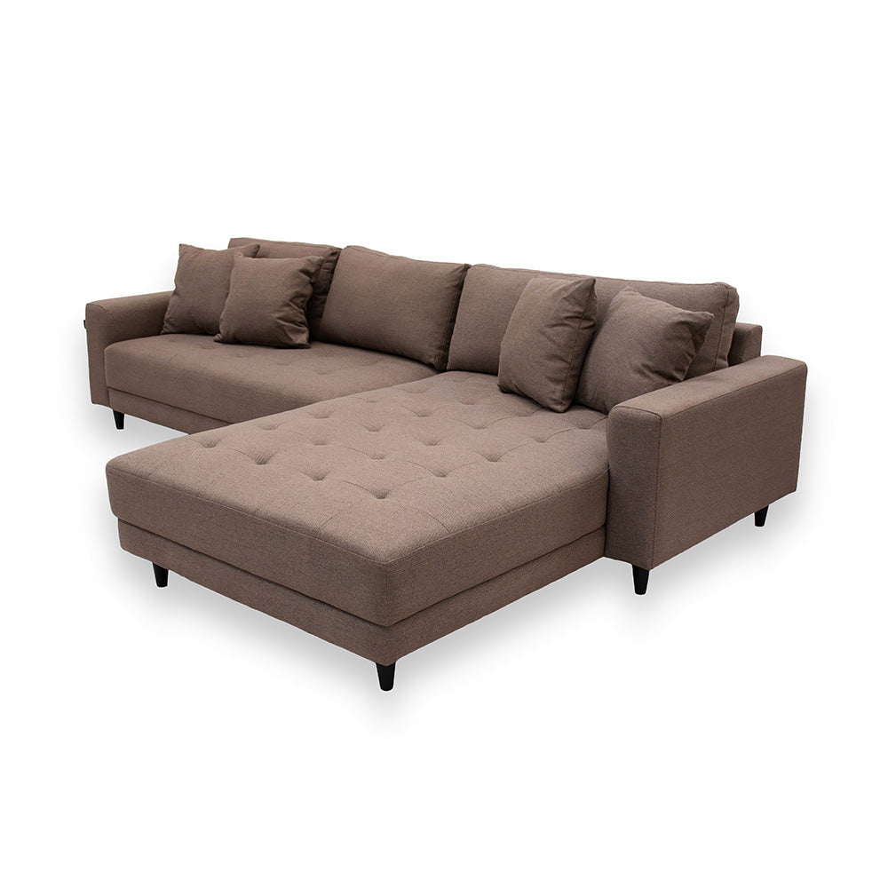 Milo Sofa - Vendbar Sjeselong - 283 cm - Brun