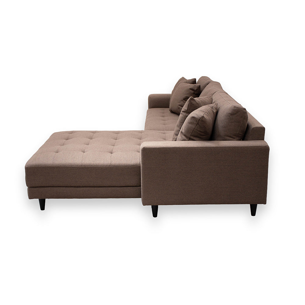 Milo Sofa - Vendbar Sjeselong - 283 cm - Brun