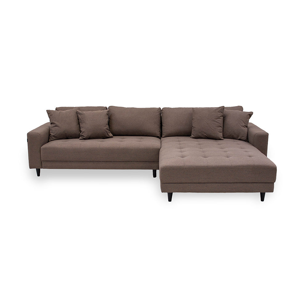 Milo Sofa - Vendbar Sjeselong - 283 cm - Brun