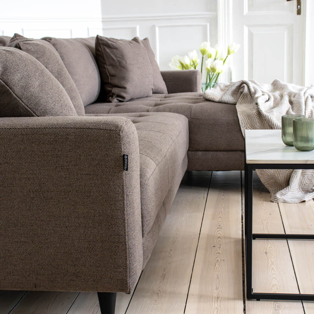 Milo Sofa - Vendbar Sjeselong - 283 cm - Brun