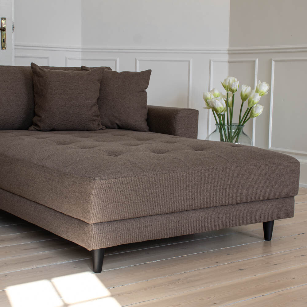 Milo Sofa - Vendbar Sjeselong - 283 cm - Brun