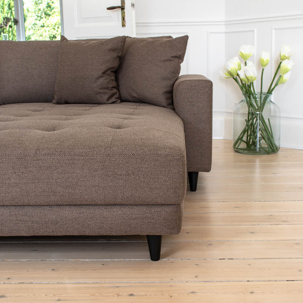Milo Sofa - Vendbar Sjeselong - 283 cm - Brun