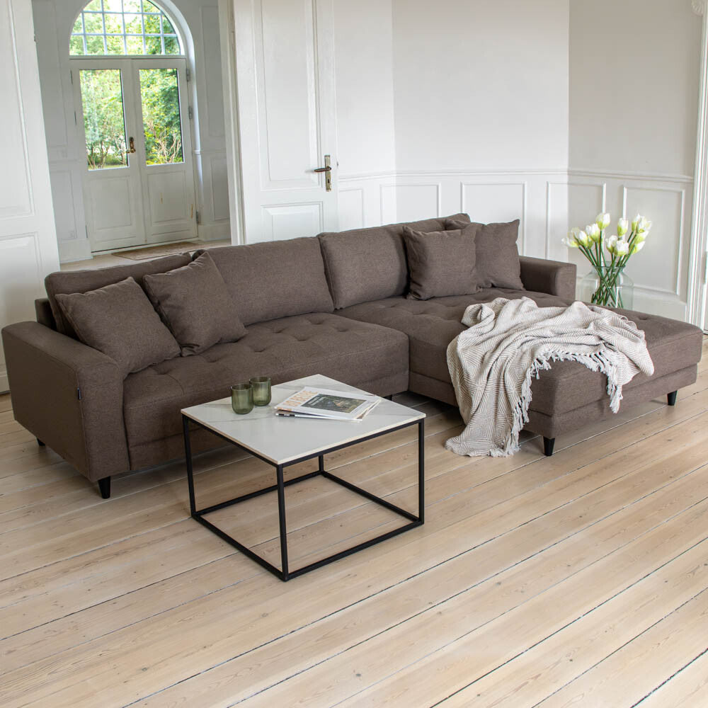 Milo Sofa - Vendbar Sjeselong - 283 cm - Brun