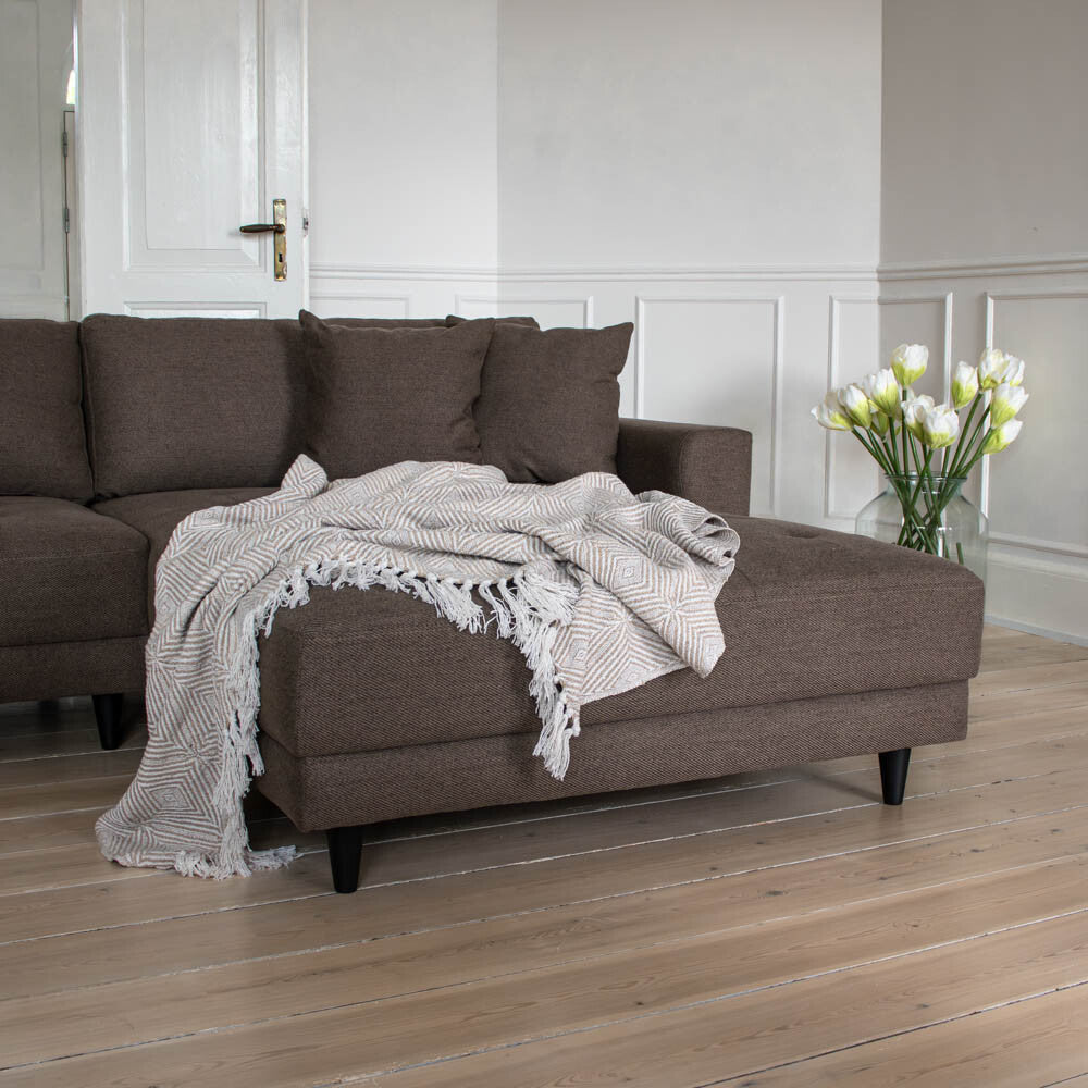 Milo Sofa - Vendbar Sjeselong - 283 cm - Brun
