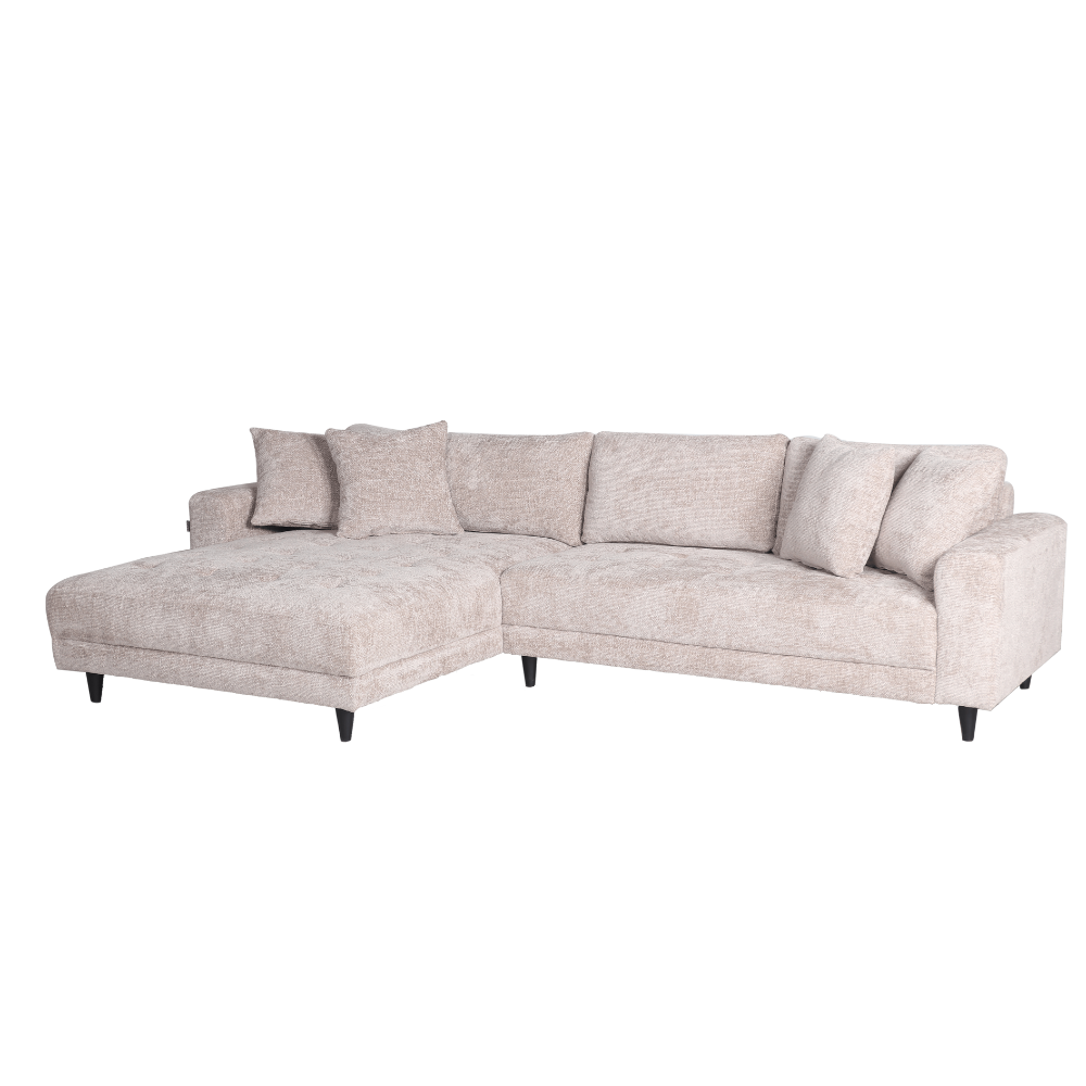 Milo Sofa - Vendbar Sjeselong - 283 cm - Grå/Beige