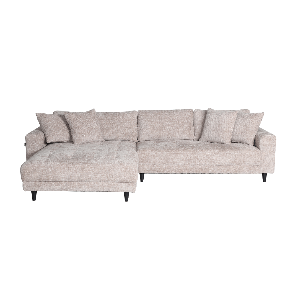 Milo Sofa - Vendbar Sjeselong - 283 cm - Grå/Beige