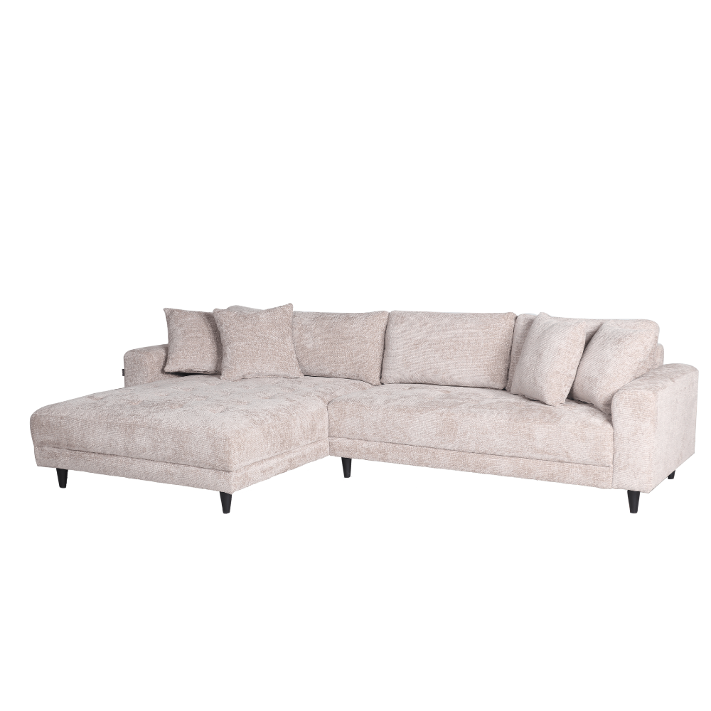 Milo Sofa - Vendbar Sjeselong - 283 cm - Grå/Beige