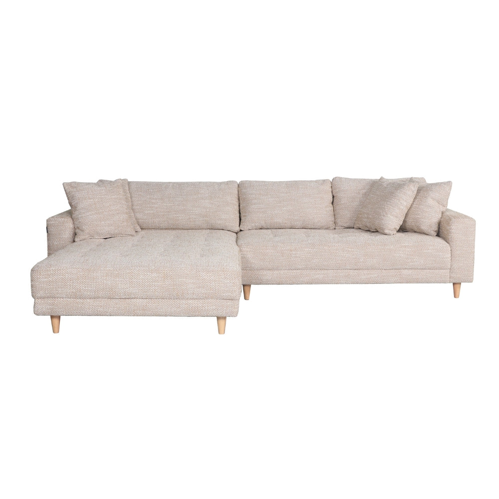 Milo Sofa - Vendbar Sjeselong - 283 cm - Gul/Hvit
