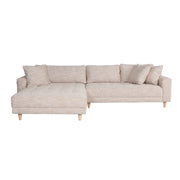 Milo Sofa - Vendbar Sjeselong - 283 cm - Gul/Hvit