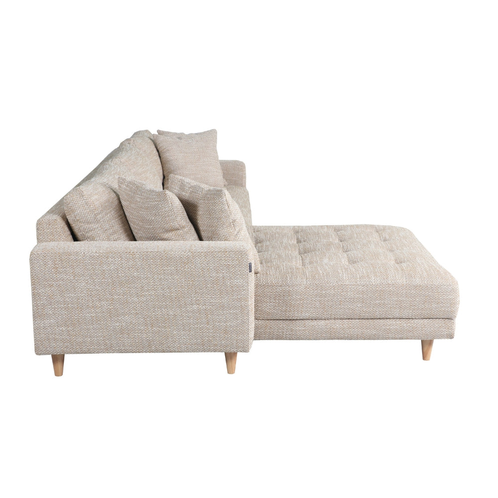 Milo Sofa - Vendbar Sjeselong - 283 cm - Gul/Hvit