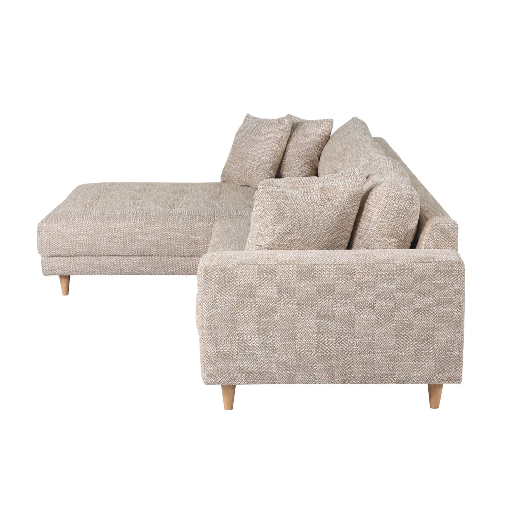 Milo Sofa - Vendbar Sjeselong - 283 cm - Gul/Hvit