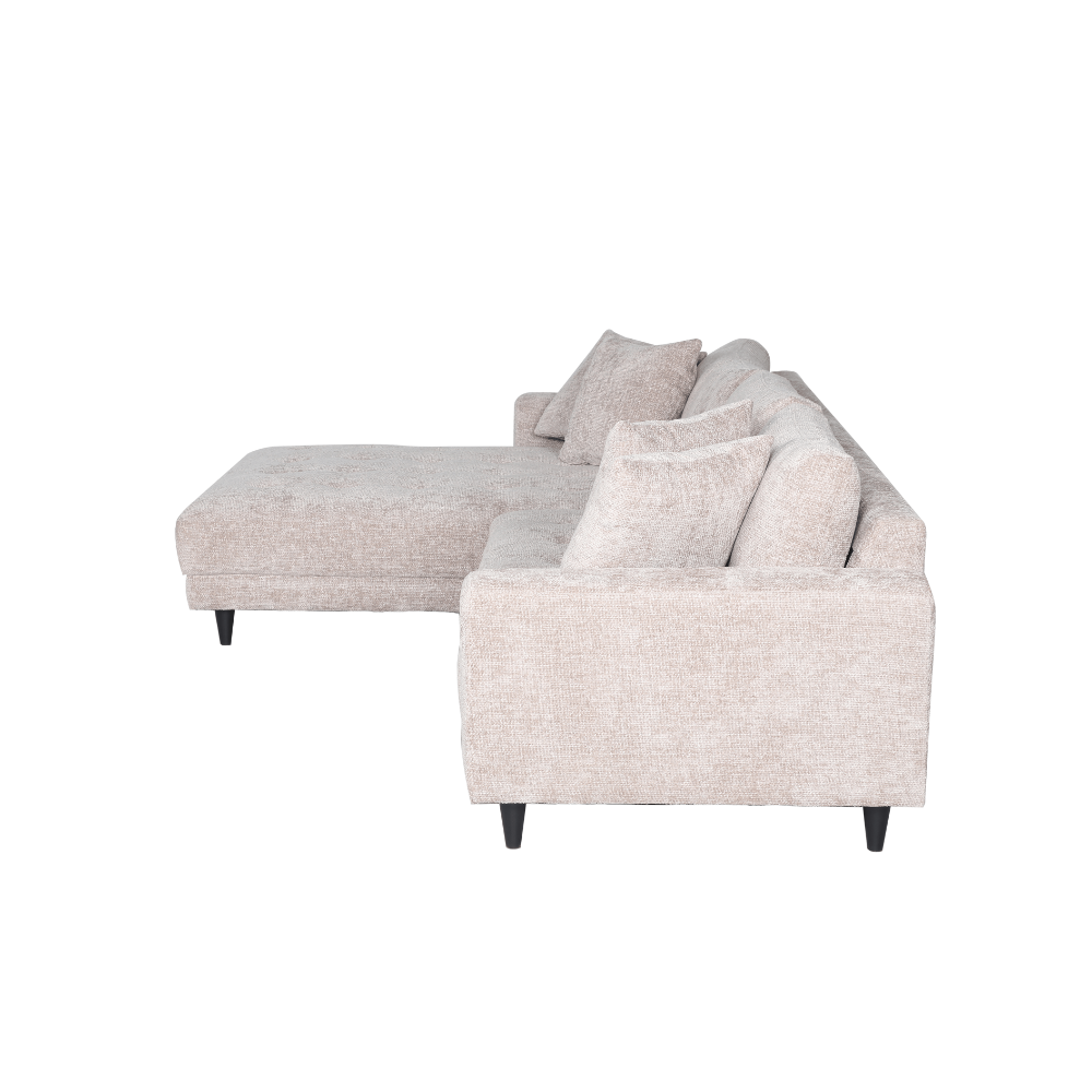 Milo Sofa - Vendbar Sjeselong - 283 cm - Grå/Beige
