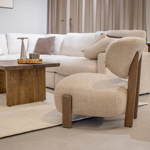 Molly Loungestol - Lysebrun m. røkte ben