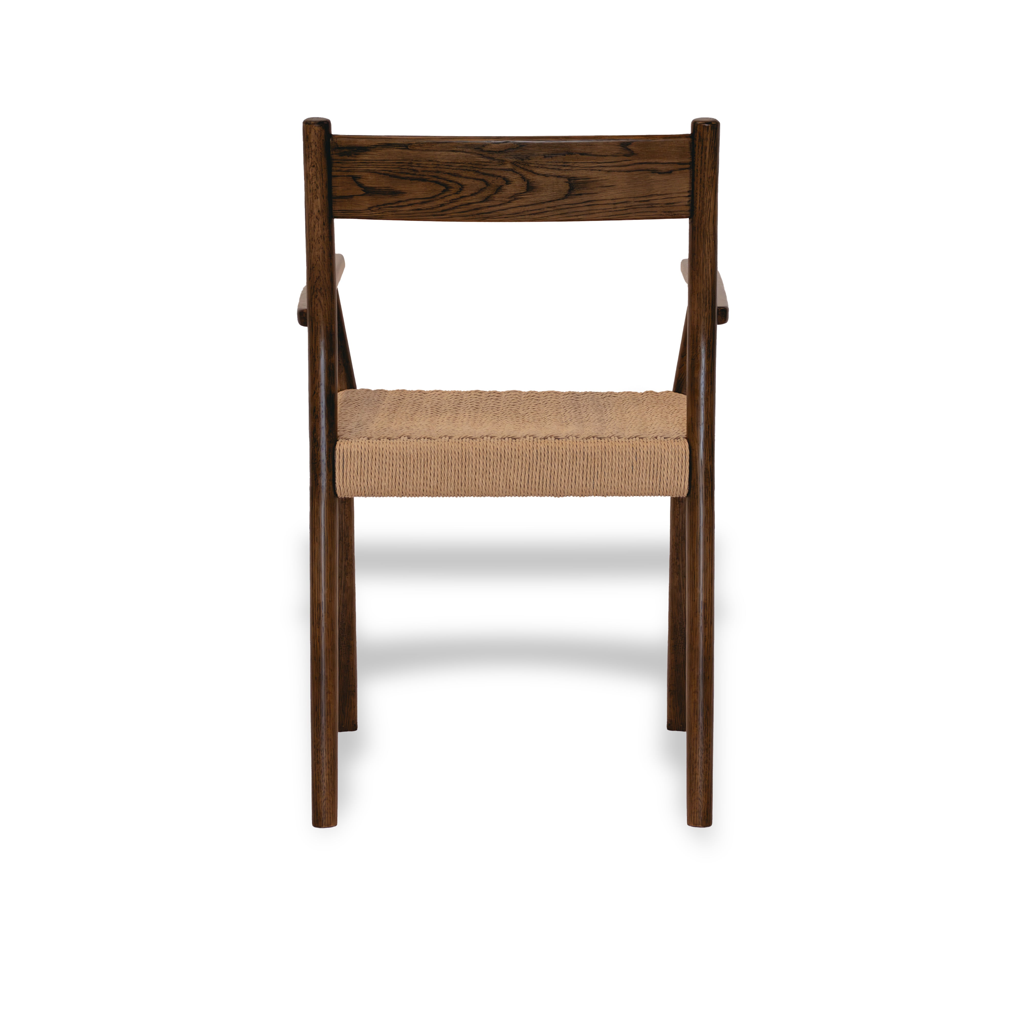Monaco Spisestol m. Armlen og Naturflet - Smoked Eik