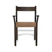Monaco Spisestol m. Armlen og Naturflet - Smoked Eik