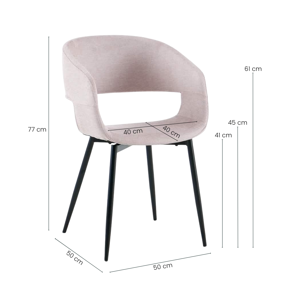 Nilo Spisestol - Rosa Stoff