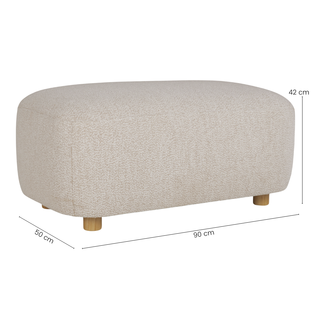Nolio Puff - Beige Bouclé