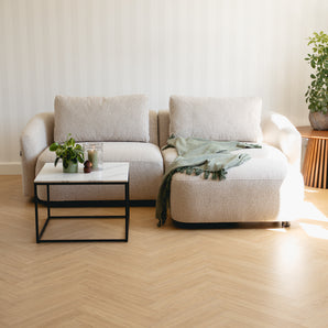 Nolio Modulsofa 220 cm - Beige Boucé