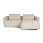 Nolio Modulsofa m. Puff - 220 cm - Beige Boucé