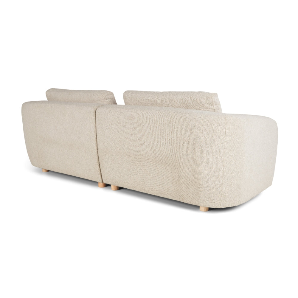 Nolio Modulsofa m. Puff - 220 cm - Beige Boucé