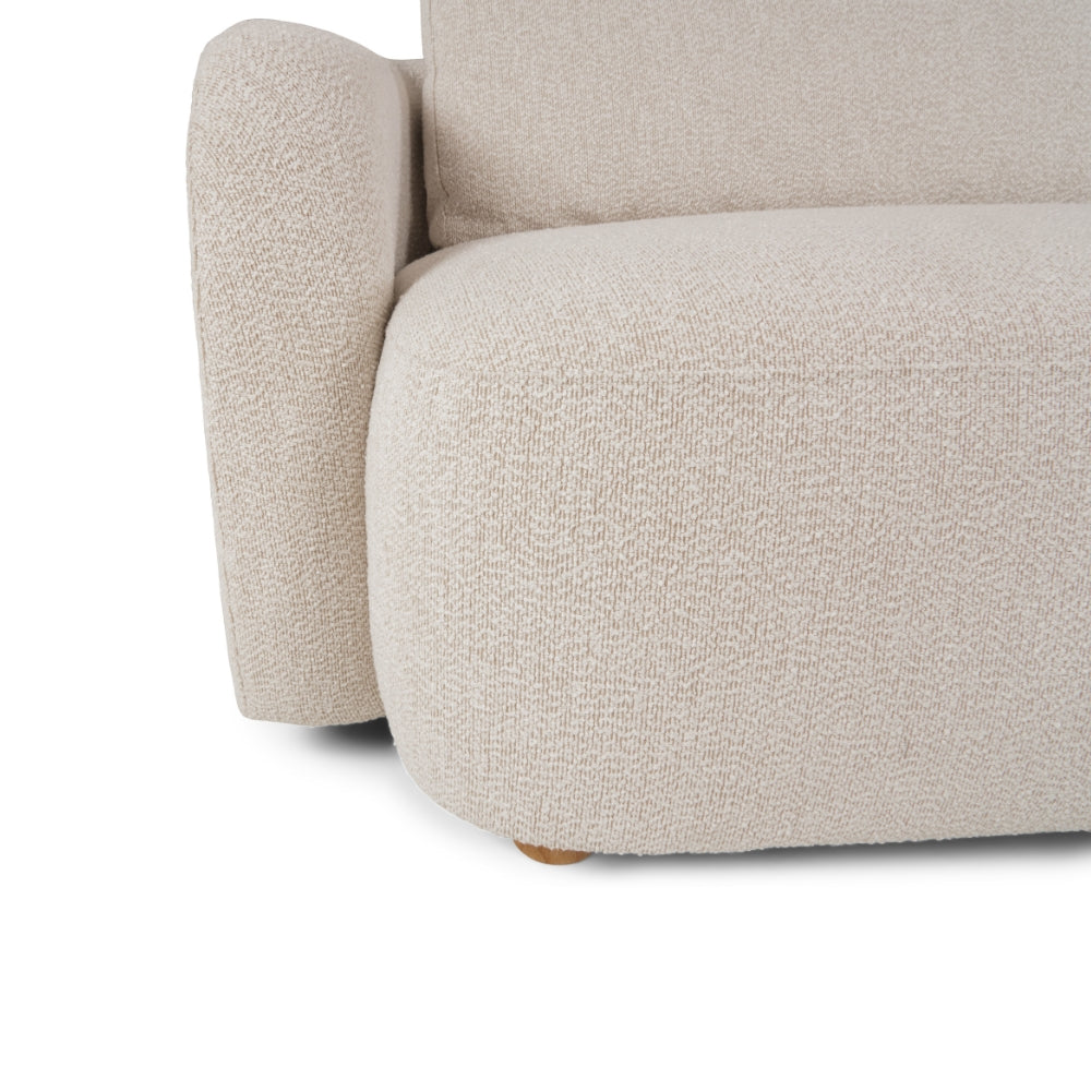 Nolio Modulsofa m. Puff - 220 cm - Beige Boucé