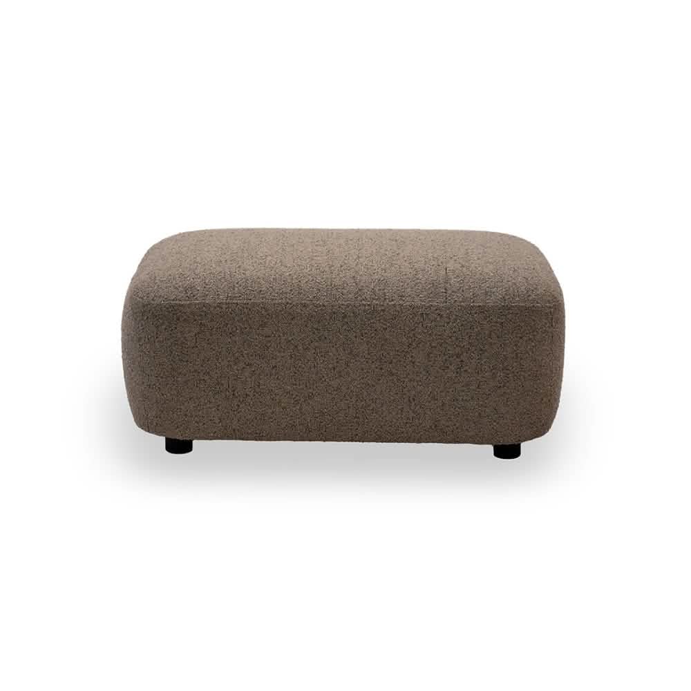 Nolio Modulsofa m. Puff - 315 cm - Brun Bouclé