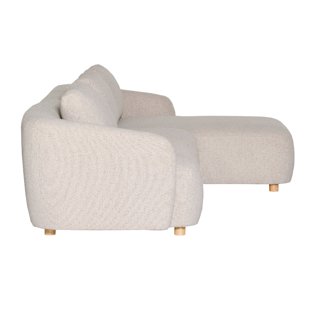 Nolio Modulsofa m. Høyrevendt Sjeselong - 315 cm - Beige Bouclé