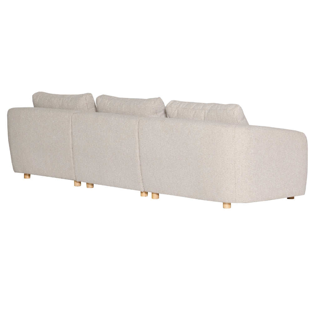 Nolio Modulsofa m. Høyrevendt Sjeselong - 315 cm - Beige Bouclé