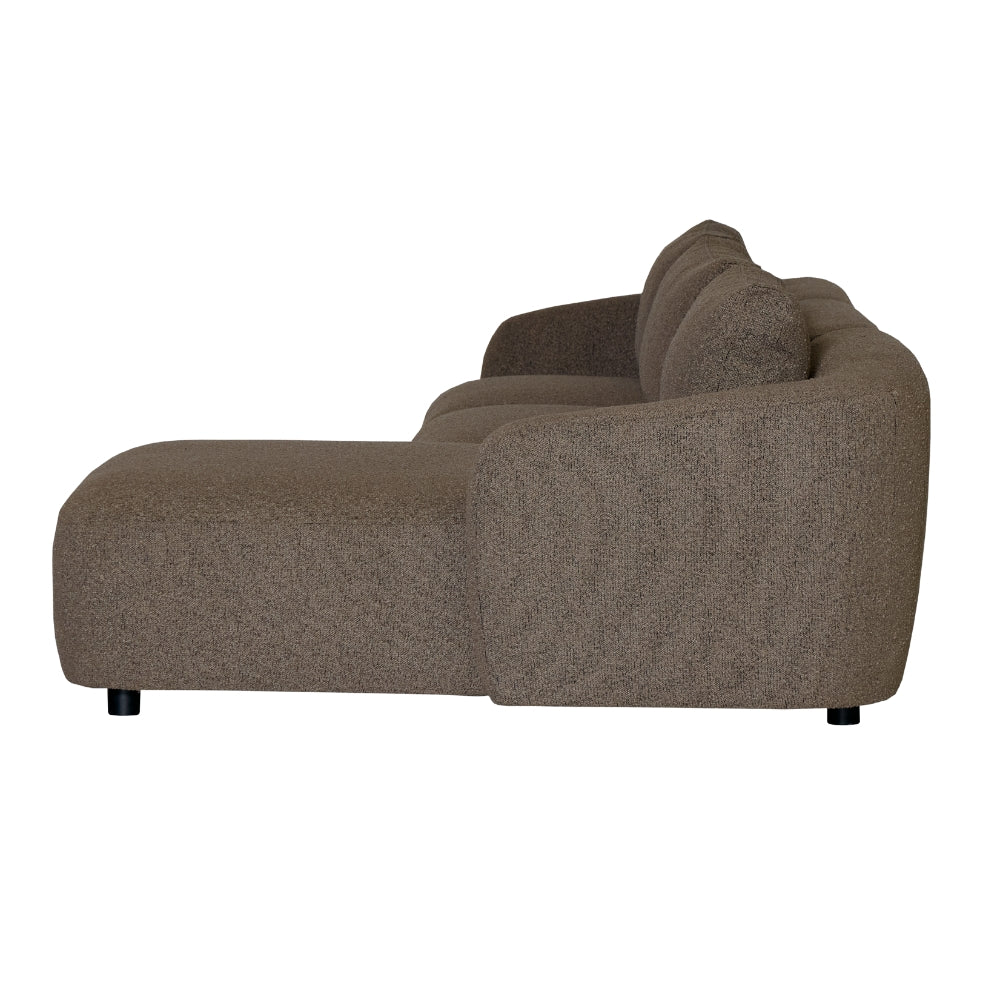 Nolio Modulsofa m. Høyrevendt Sjeselong - 315 cm - Brun Bouclé