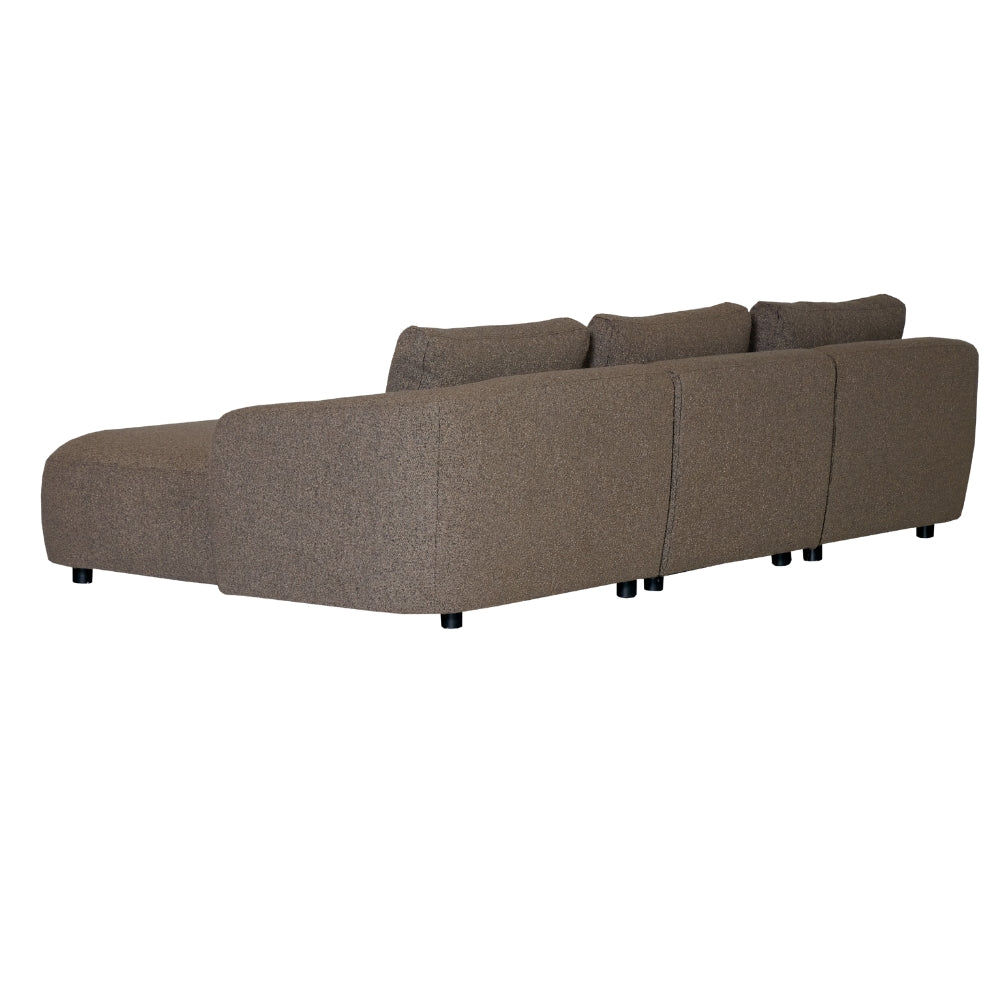 Nolio Modulsofa m. Høyrevendt Sjeselong - 315 cm - Brun Bouclé