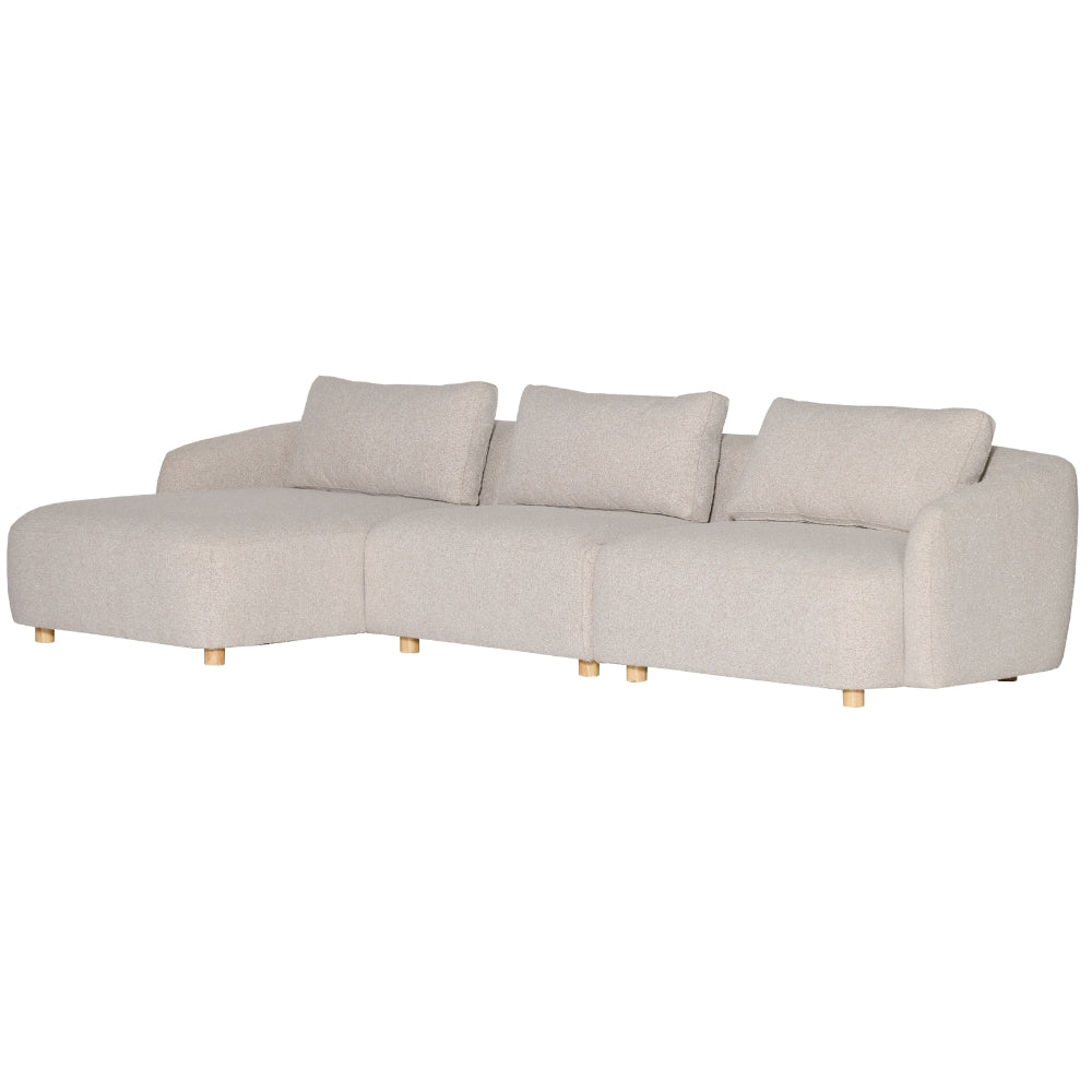 Nolio Modulsofa m. Venstrevendt Sjeselong - 315 cm - Beige Bouclé