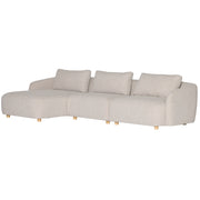 Nolio Modulsofa m. Venstrevendt Sjeselong - 315 cm - Beige Bouclé