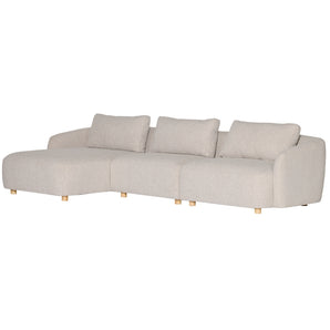 Nolio Modulsofa - Beige Bouclé med venstrevendt sjeselong - 315 cm